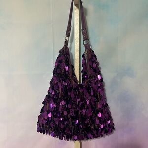 Y2K Purple Sequin Women's Bag